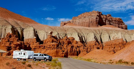 Boondocking and full-time RVing in Goblin Valley Utah RV life in Goblin Valley, Utah.