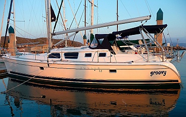 s/v Groovy at the beginning of our cruising travels.