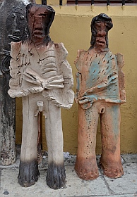 Migrant sculptures.