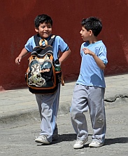 Schoolkids, Oaxaca, Mexico.