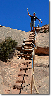 More ladders and steep hiking at Natural Bridges National Monument.