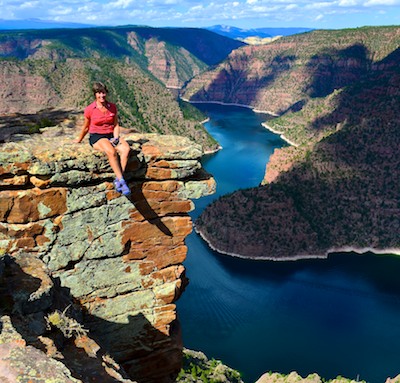 On a ledge at Flaming Gorge Red Canyon Visitors Center