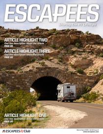 Escapees Magazine Cover by Emily Fagan Big Bend Texas Mar-Apr 2025