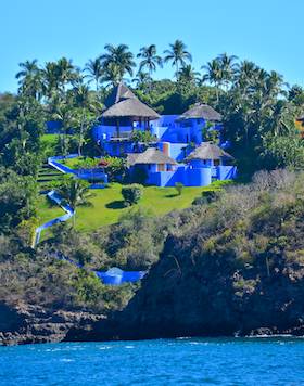 Careyes castle Costalegre Mexico blue oceanfront estate