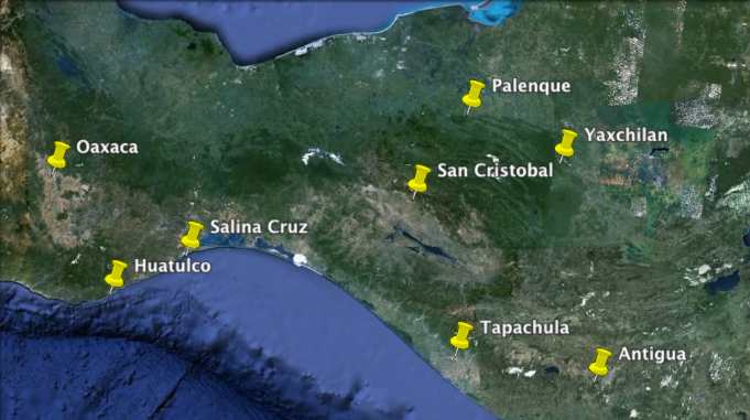 Map of South Central Mexico