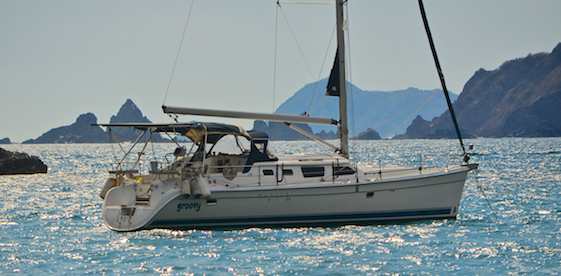 Groovy anchored at Cuastecomate Bay on Mexico's Costalegre