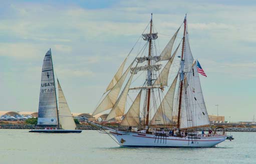 New and old ships in San Diego