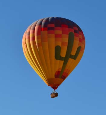 Balloon ride over Arizona