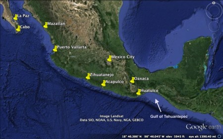 Huatulco Mexico Map