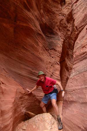 Slot canyon at Wire Pass Trail in Vermillion Cliffs Arizona