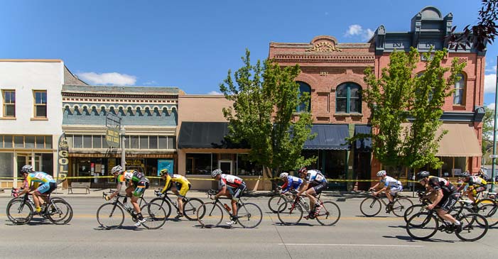 Bike racers in Baker City Oregon