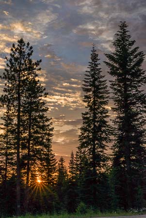 Sunset in the Wallowa-Whitman National Forest Oregon