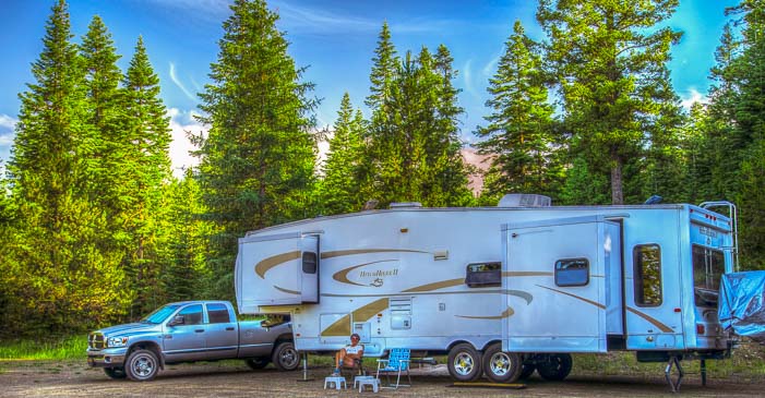Camping in a Fifth wheel trailer