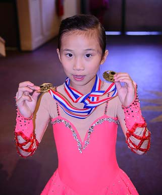 Little girl competes in Sun Valley Figure Skating Championships