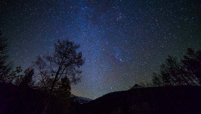 Night sky in Colorado with the Milky Way
