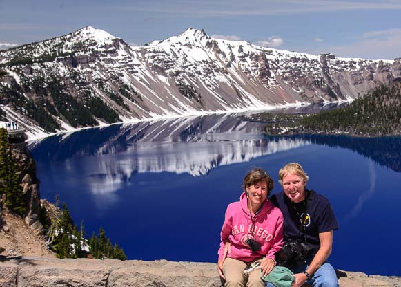 Happy campers at Crater Lake National Park Oregon