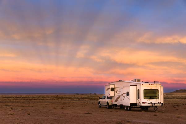 RV boondocking dispersed camping in Arizona