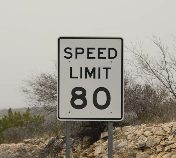 Texas Speed Limit 80 mph