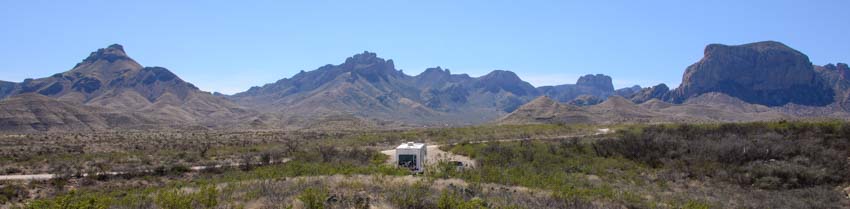 amping in Big Bend National Park in an RV in Texas