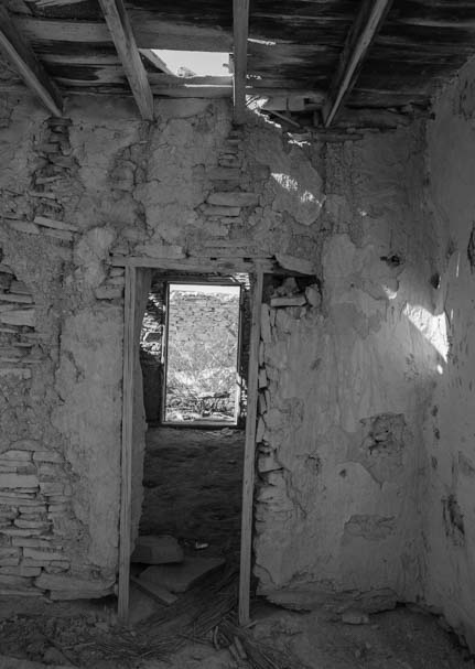 Inside a ruin in ghost town Terlingua Big Bend Texas