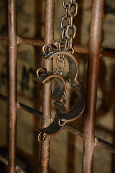 Antique handcuffs in Terlingua Texas