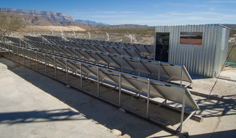 Solar power Boquillas del Carmen Mexico