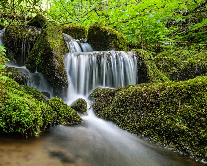 Oconaluftee waterfall Great Smoky Mountains National Park