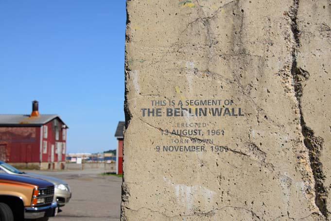 Berlin Wall piece in Lunenburg Nova Scotia Canada