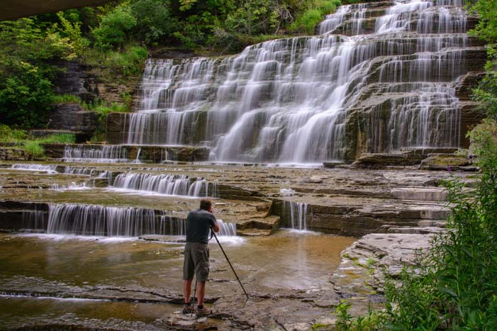 Photographing Hector Falls Finger Lakes New York