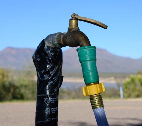Water Bandit spigot adapter for RV fresh water at campgrounds