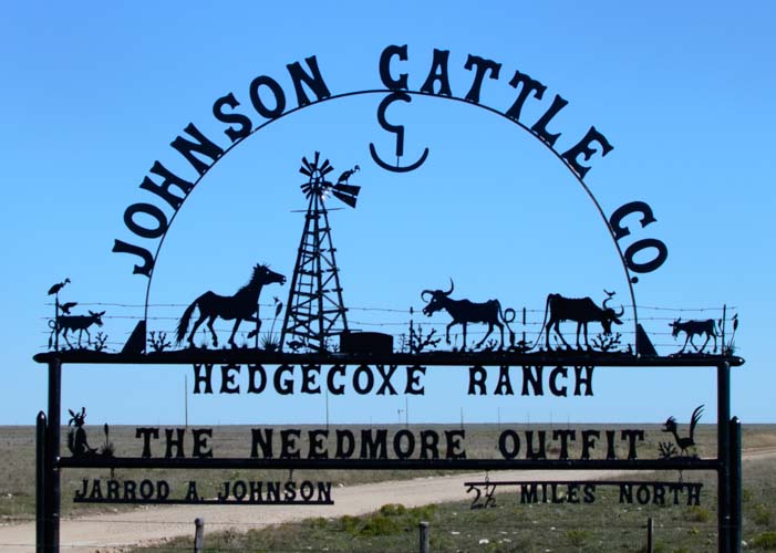 Johnson Cattle Ranch metal art Sign New Mexico
