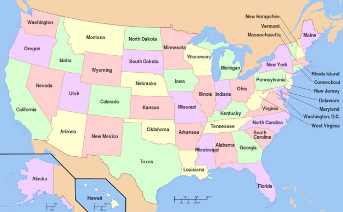 USA Map for RVing
