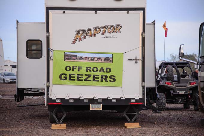 Off-Road Geezers RV rally Quartzsite Arizona