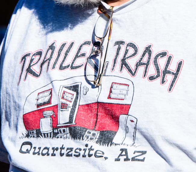 Trailer Trash t-shirt for RVer Quartzsite AZ