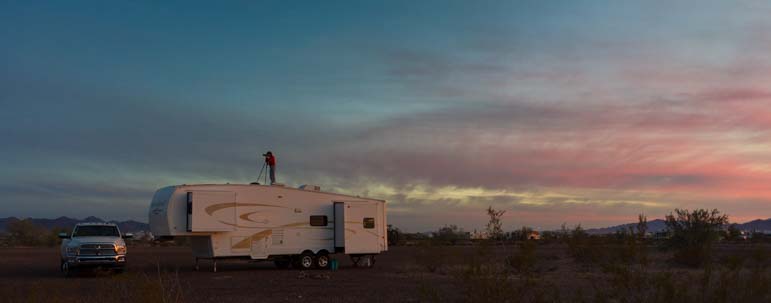 Dawn photography Quartzsite Arizona