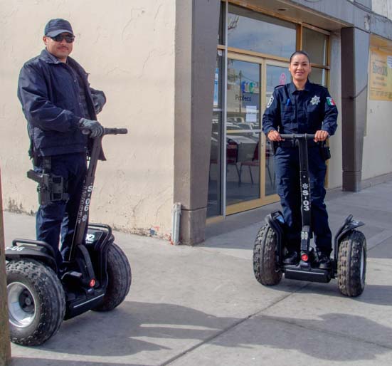 Police on Segways in San Luis Mexico