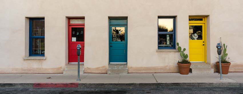 Tucson Historic Adobe doors Arizona