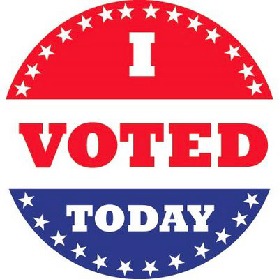 I voted today cast a ballot at the polls