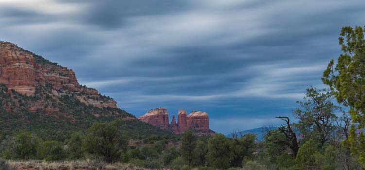Cathedral Rock stormy sky Sedona Arizona