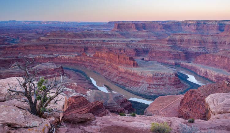 Dead Horse Point State Park Utah Overlook at dawn