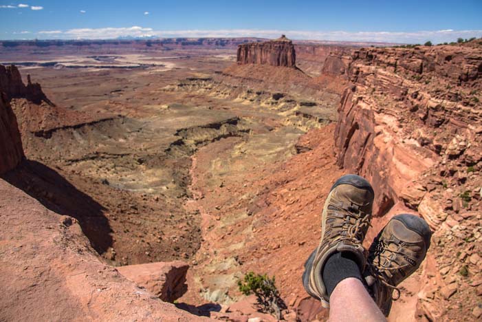 Hiking boots Canyonlands Island in the Sky District Utah