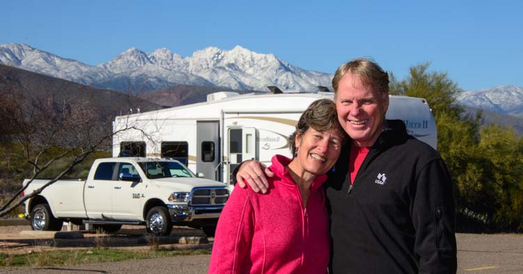 Happy campers in the full-time RV lifestyle