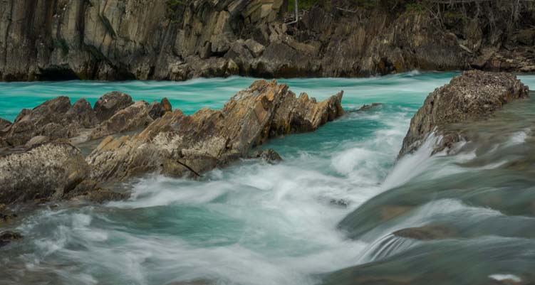 Waterfall at Natural Bridge Yoho National Park BC Canada