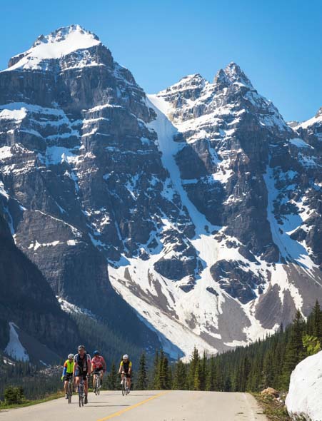 Cycling Lake Moraine Banff National Park Alberta Canada