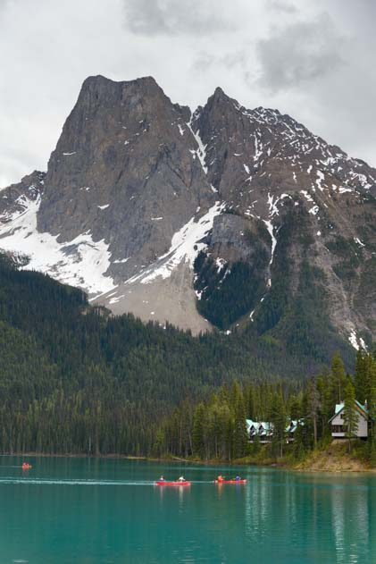 Canoes Emerald Lake Yoho National Park British Columbia Canada Rocky Mountains