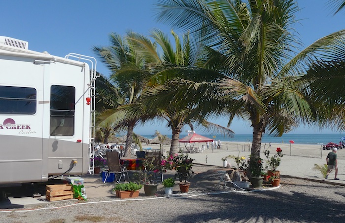 RV on the beach in Mexico