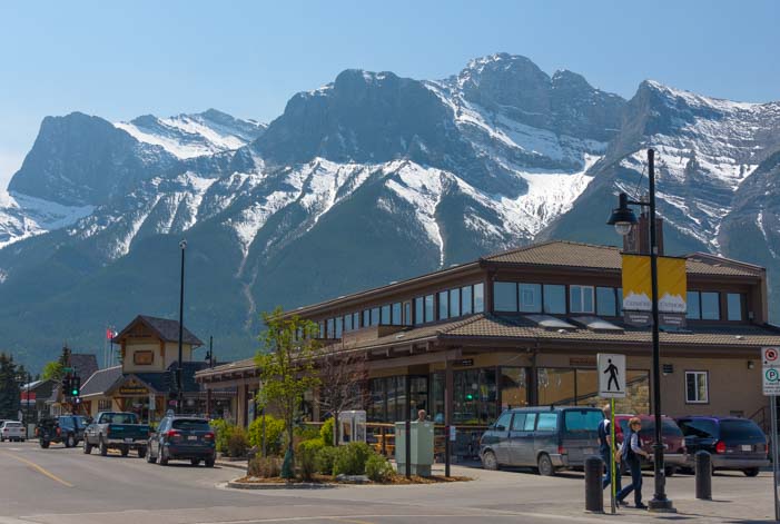 Rocky Mountains downtown Canmore Alberta Canada