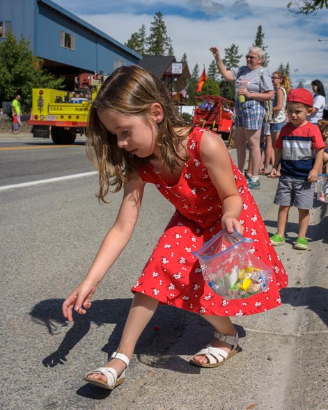 Little girl at 4th of July Parade Troy Montana