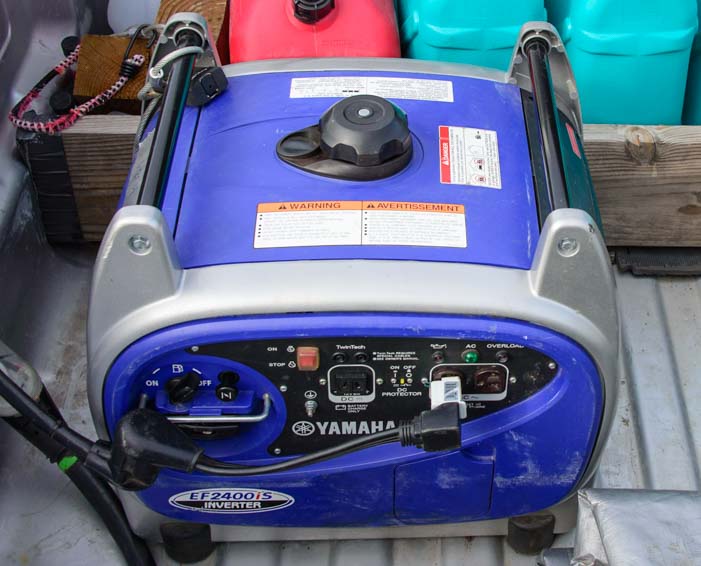 Yamaha 2400i portable gas generator for RV