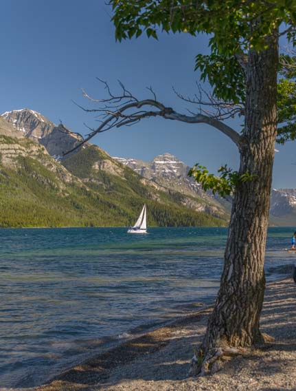 Sailboat Waterton Lakes National Park Alberta Canada